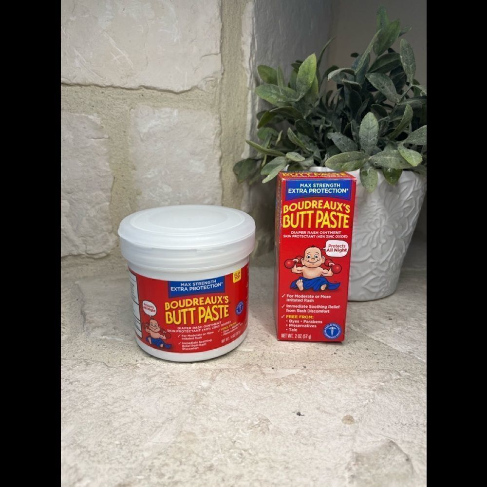 Boudreauxs Butt Paste Maximum Strength Diaper Rash Ointment 14oz Jar + 2oz Tube